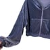 Adika Gambino Gray Zip-Up Velvet Crop Top Hoodie Size XL