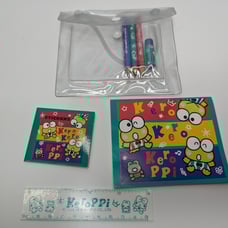Keroppi Sanrio Hello Kitty 1995 Mini Stationery Set Pencil Notepad Stickers