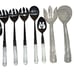 VTG Faceted Clear Lucite Handle Flatware Silverware Stainless Mixed Set Of 10