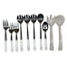 VTG Faceted Clear Lucite Handle Flatware Silverware Stainless Mixed Set Of 10