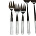 VTG Faceted Clear Lucite Handle Flatware Silverware Stainless Mixed Set Of 10