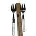 VTG Faceted Clear Lucite Handle Flatware Silverware Stainless Mixed Set Of 10