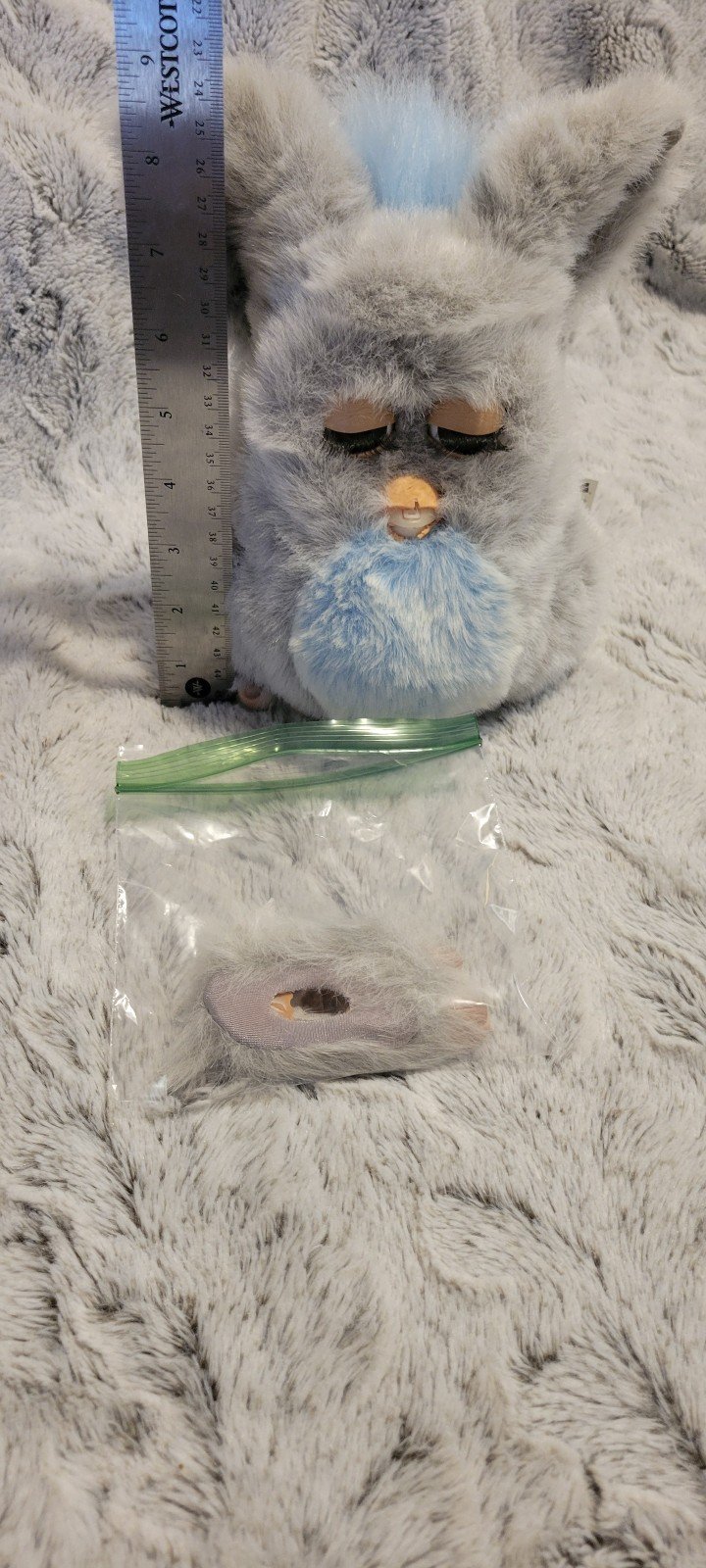 Hasbro Furby Emotronics #59294 Grey/Blue Fur Green Eyes 2005 -RARE- WORKS