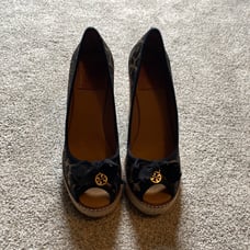 Tory Burch Jackie Espadrille Wedge Heel Leopard Print