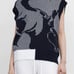 Urban revivio abstract pattern knitted sweater vest size M