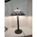 Stunning Stained Glass Lamp With Metal Wood Trunk Style Pedestal Shade 15 X8 ...
