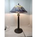 Stunning Stained Glass Lamp With Metal Wood Trunk Style Pedestal Shade 15 X8 ...