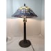 Stunning Stained Glass Lamp With Metal Wood Trunk Style Pedestal Shade 15 X8 ...