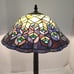 Stunning Stained Glass Lamp With Metal Wood Trunk Style Pedestal Shade 15 X8 ...
