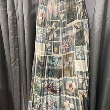 FLOWER PATCHWORK PLEATED SKIRT by Ameri