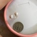 18k gold akoya pearl stud 7.5mm