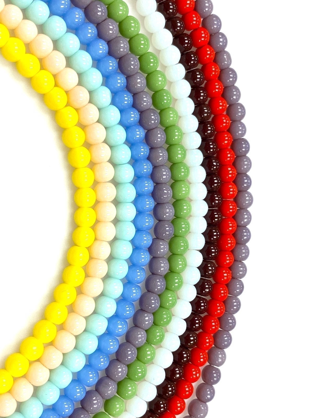 100 Strands Lot Fire Polish Glass bead 4mm