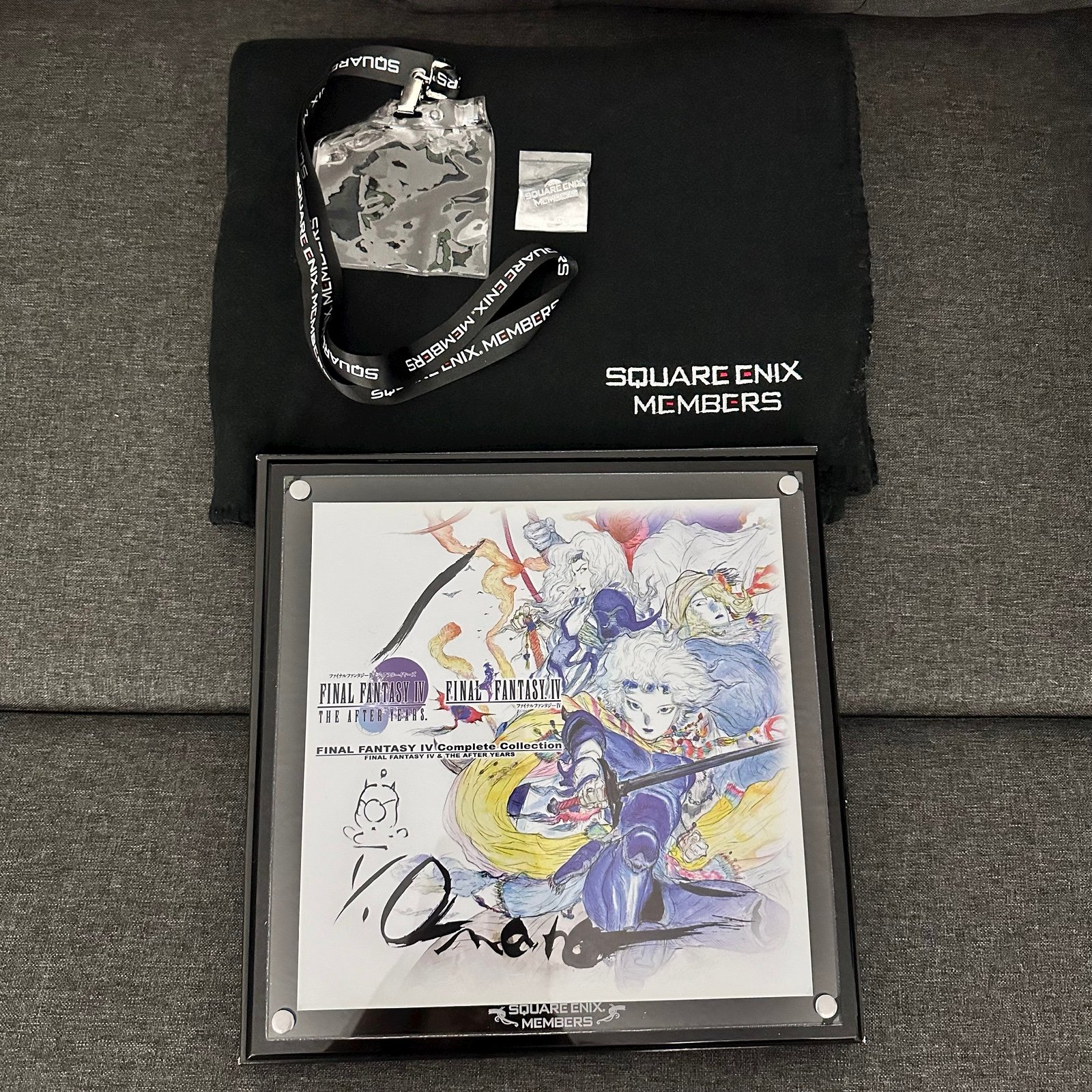 Final Fantasy 4 IV Ultimate Members limited illustration plate Yoshitaka Amano