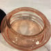 Vtg 1934 Plas Celluloid Pink Powder Bowl
