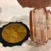 Vtg 1934 Plas Celluloid Pink Powder Bowl
