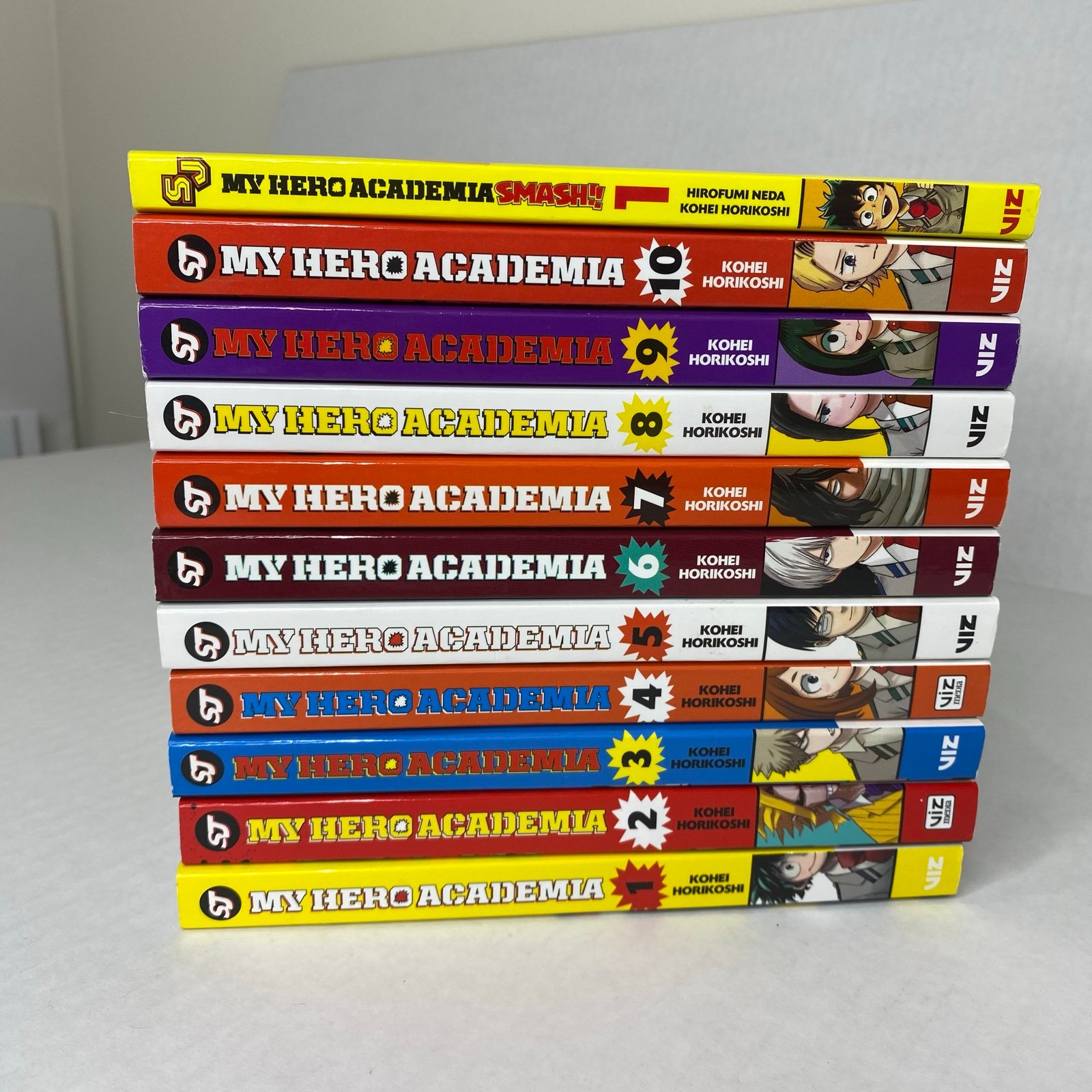 My Hero Academia Volumes 1-10 Lot of 10 Books Superhero Manga English Paperbacks