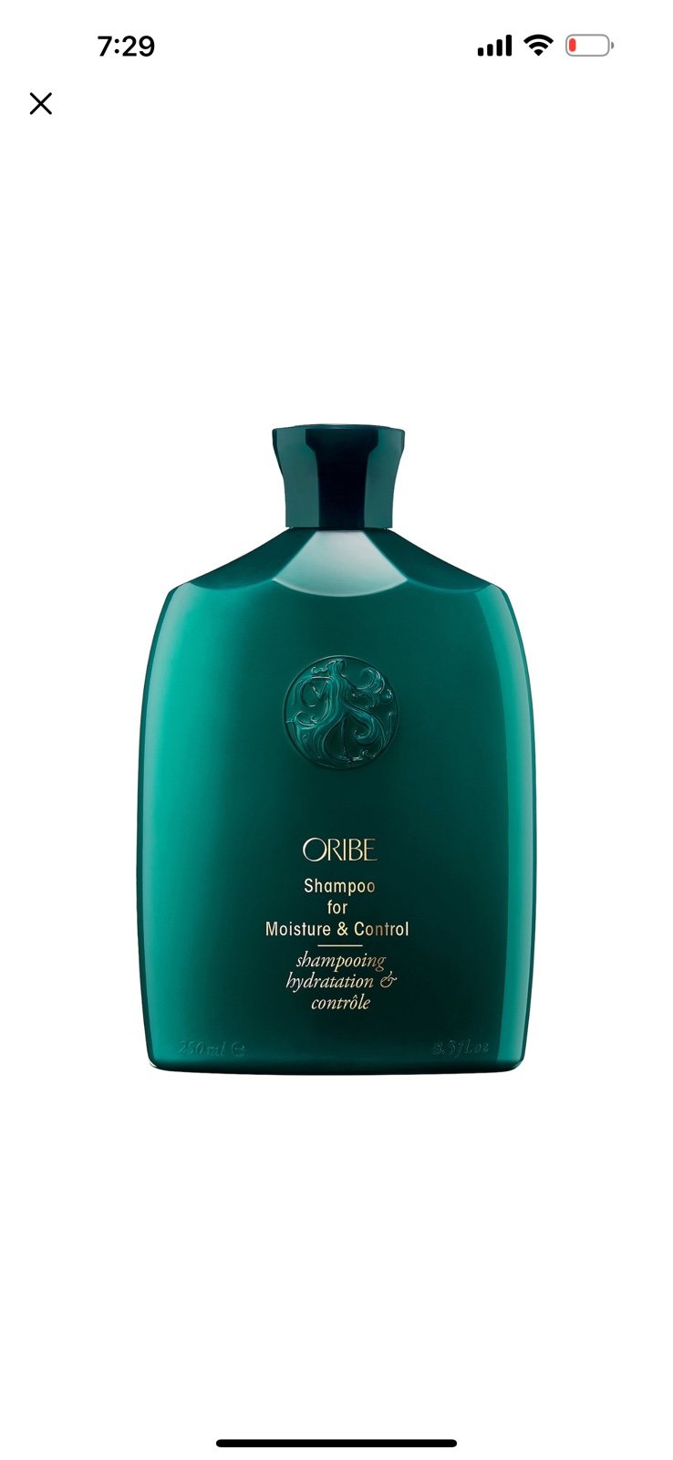 Oribe Shampoo Moisture and Control - 8.5 FL OZ NEW IN BOX SEALED GLASS HAIR