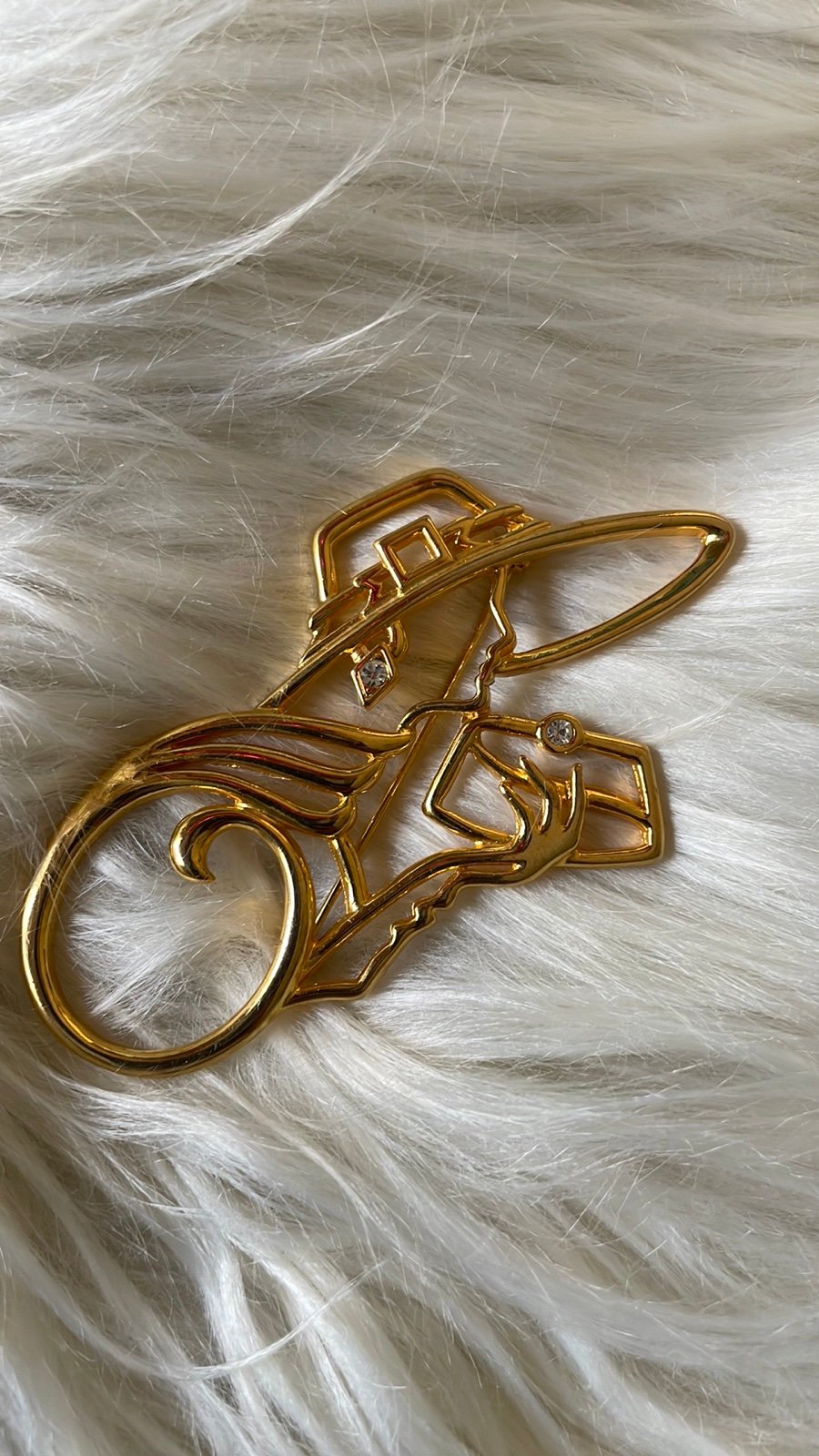 Lady Remington Gold Tone Brooch