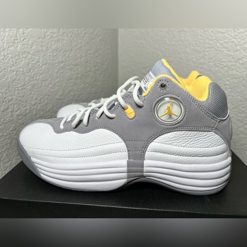 Nike Jordan Jumpman Team 1 Cement Grey Topaz Gold White sneakers shoe men's 8