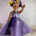 18 inch doll purple gown/dress. Handmade