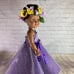 18 inch doll purple gown/dress. Handmade