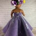 18 inch doll purple gown/dress. Handmade