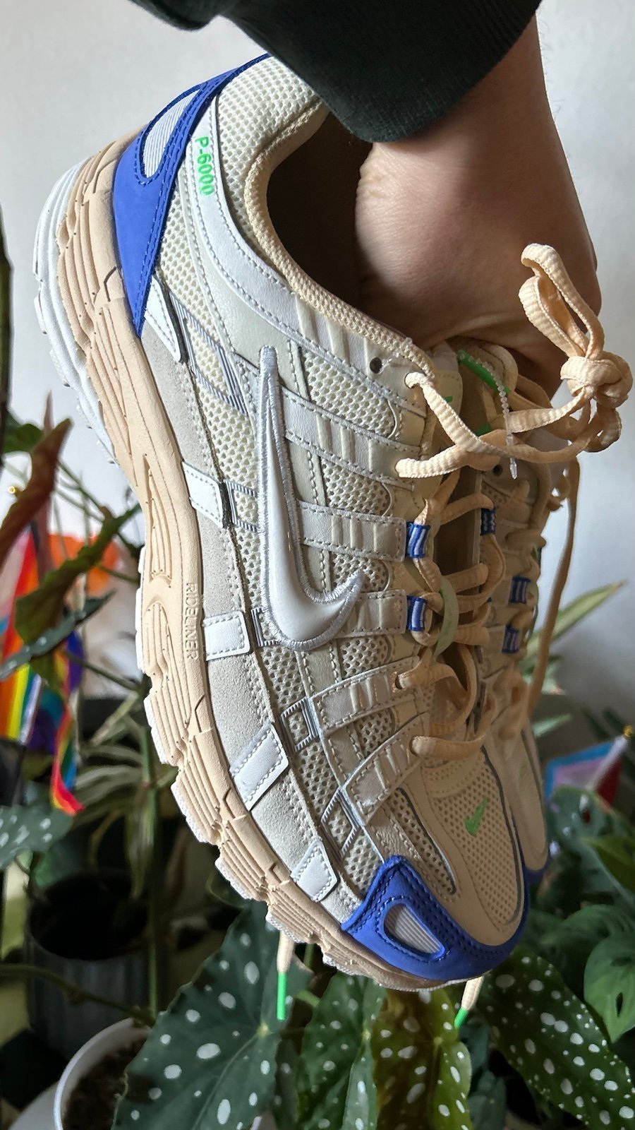 Nike P-6000 Athletic Department Coconut Milk Blue