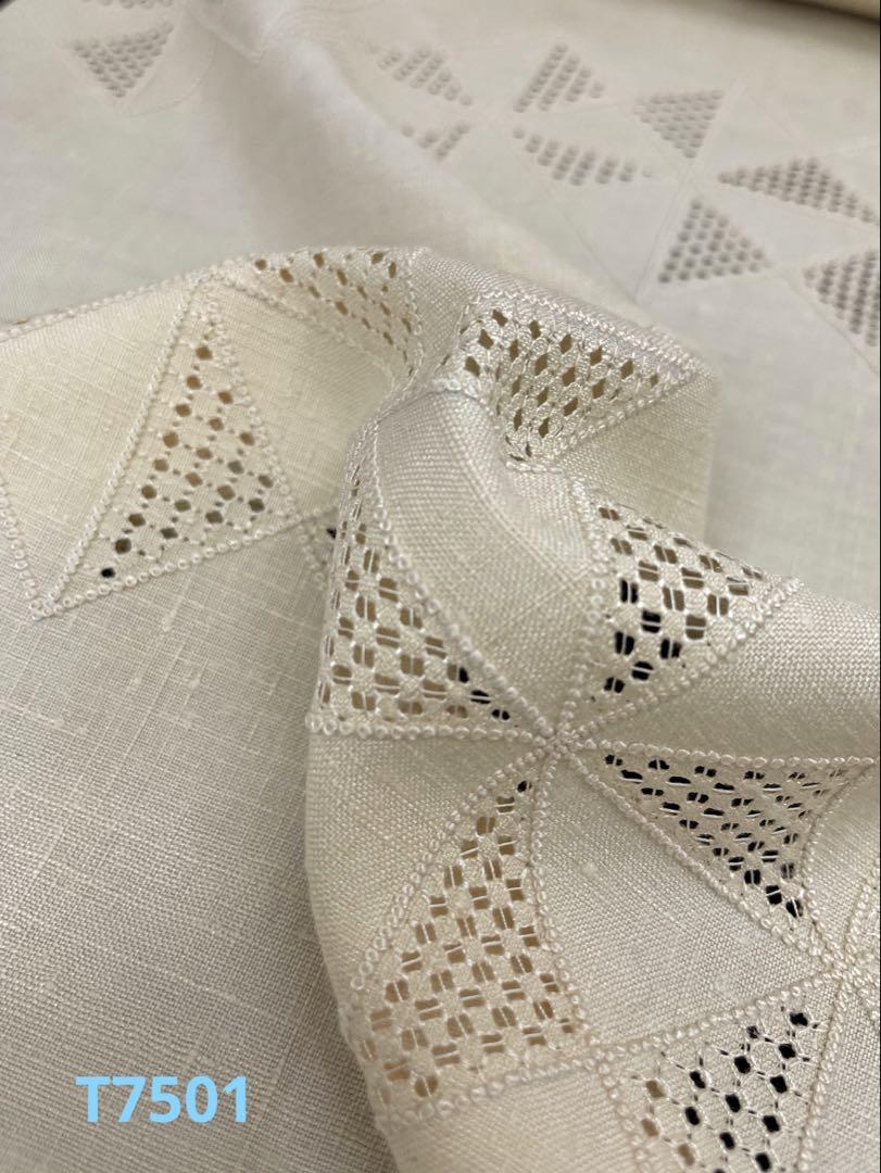 White Silk Fabric, Tsumugi, Swatow Embroidery, Sara Embroidery, Kimono Fabric, Silk, Unstitched