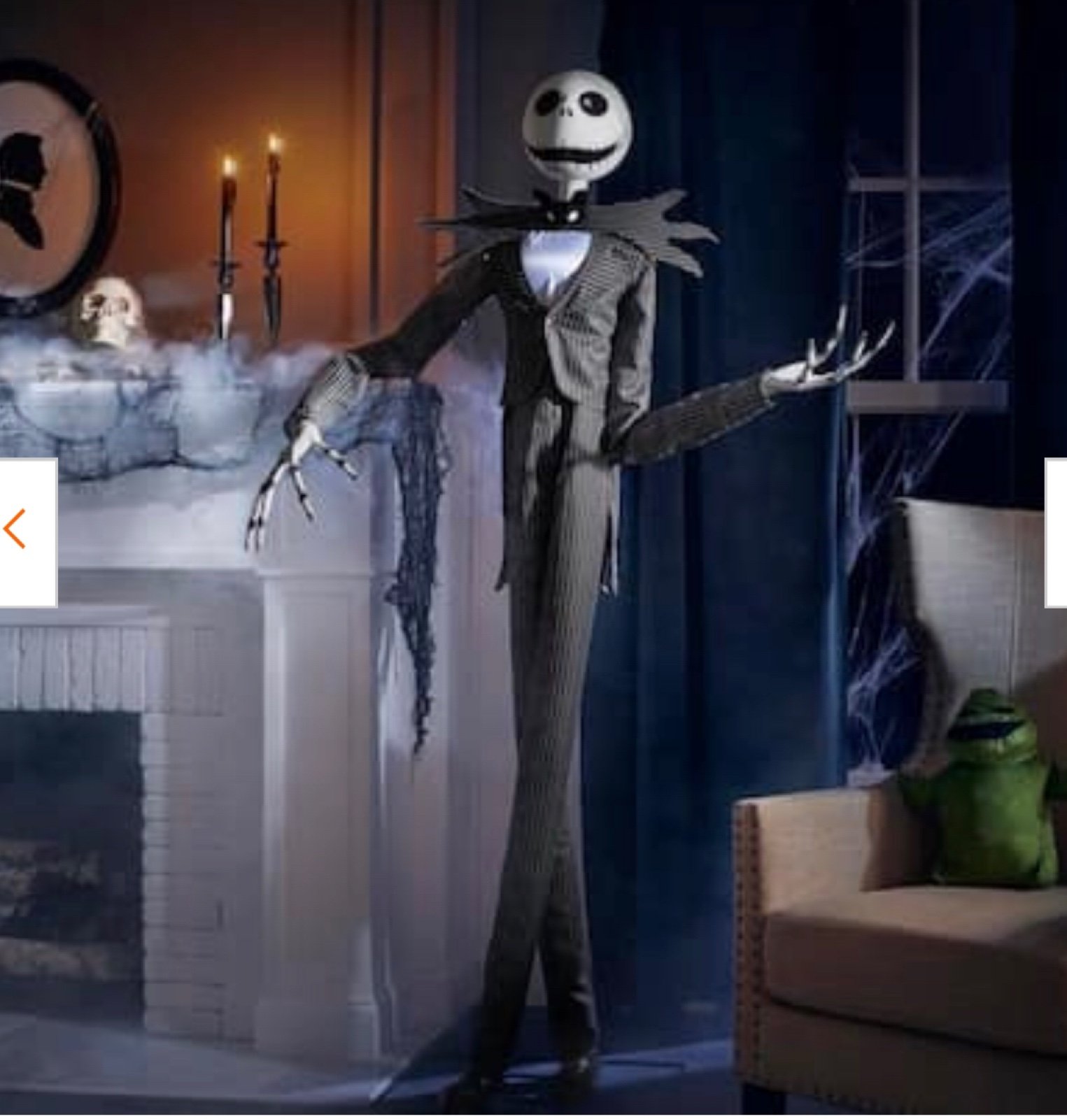6.5 ft Animated Disney Jack Skellington Halloween Animatronic