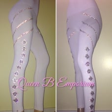 Crystal Rhinestone High Waist Leggings