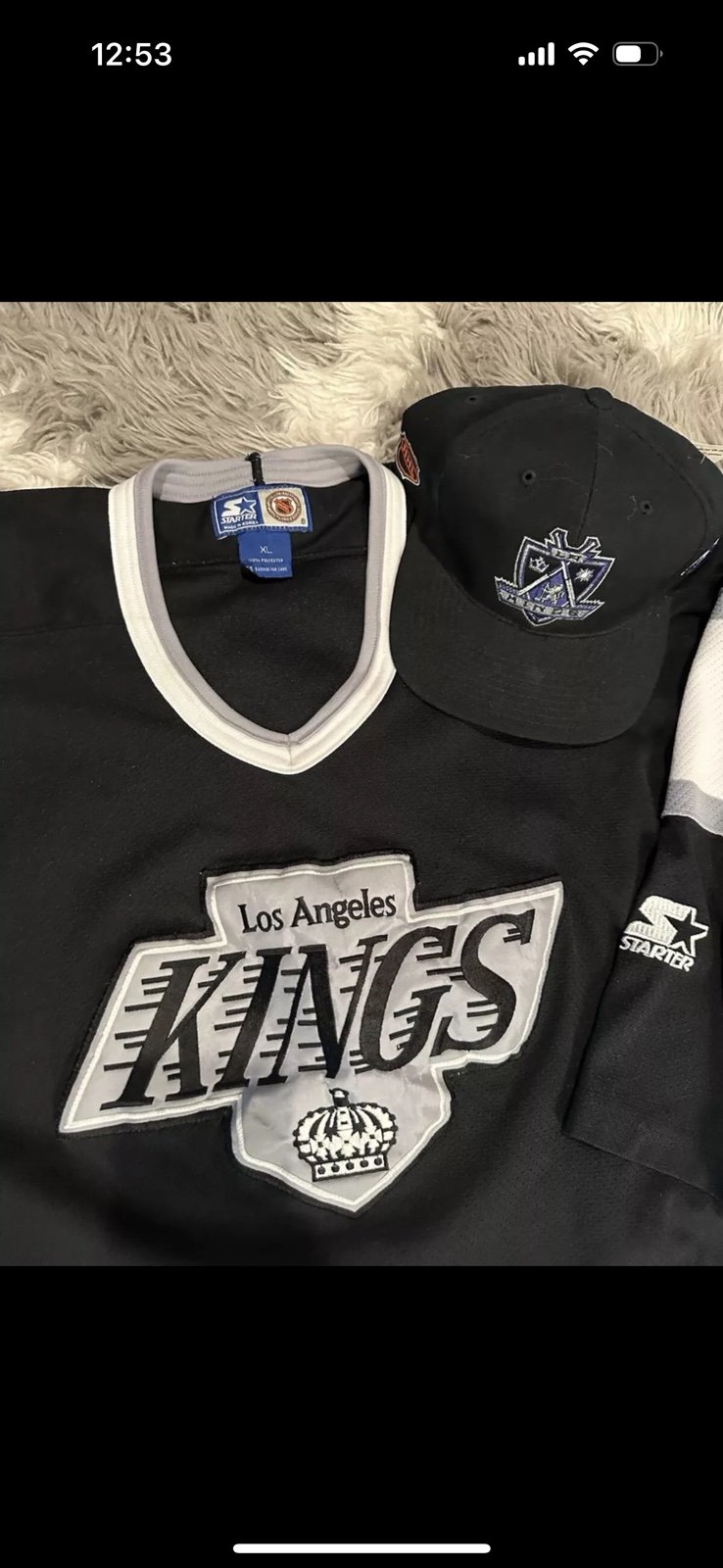 Vintage Los Angeles Kings Sports Specialties Snapback Script Twill Hat NHL vtg