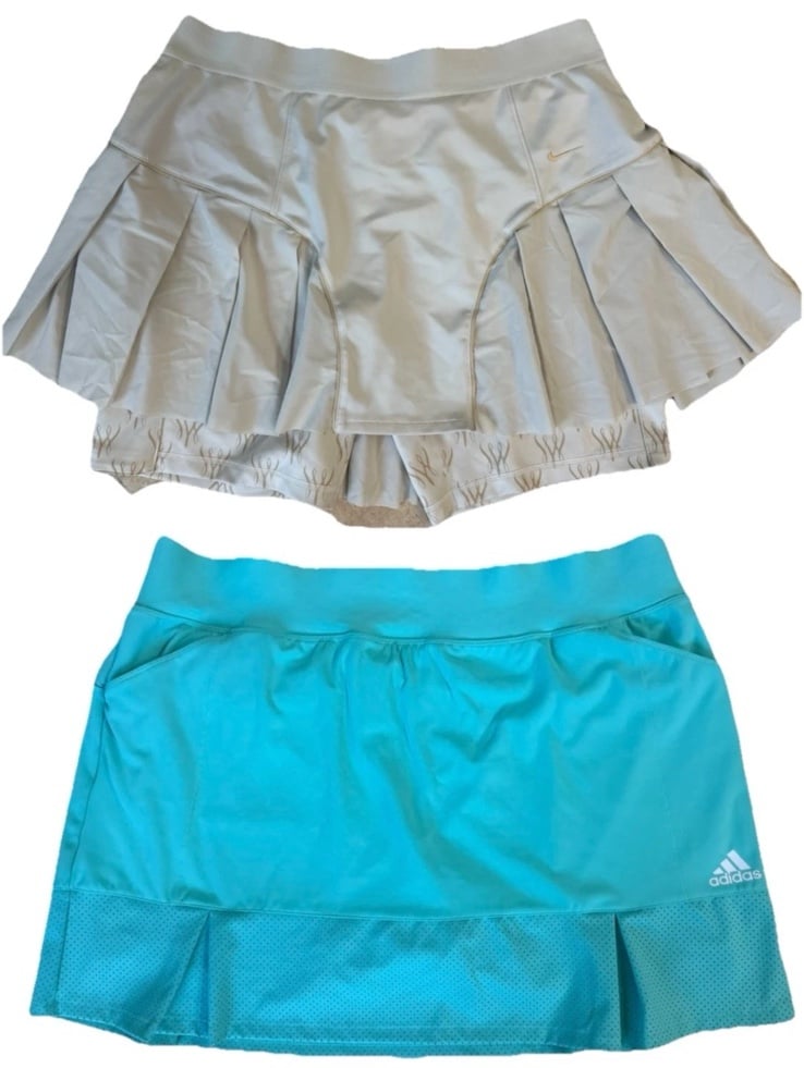 Nike Dri-Fit Skort & Adidas Flouncy Tennis Or Pickleball Skort Size XL LOT OF 2