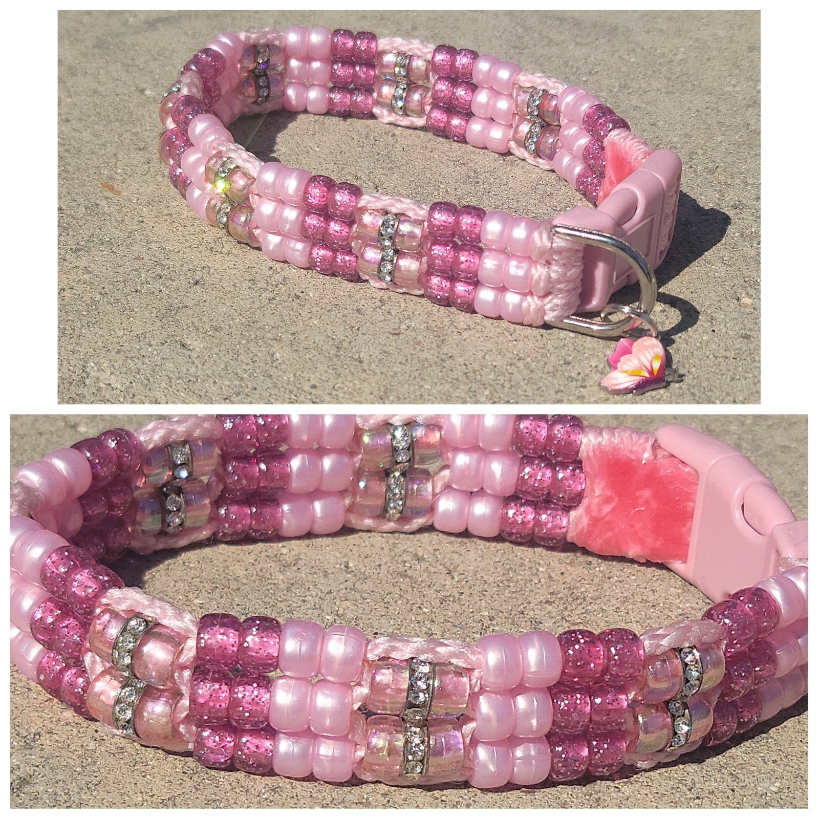 Custom Handmade Beaded Bling Dog Collar