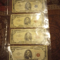 3 red seal notes from 1963 one blue seal from 1953