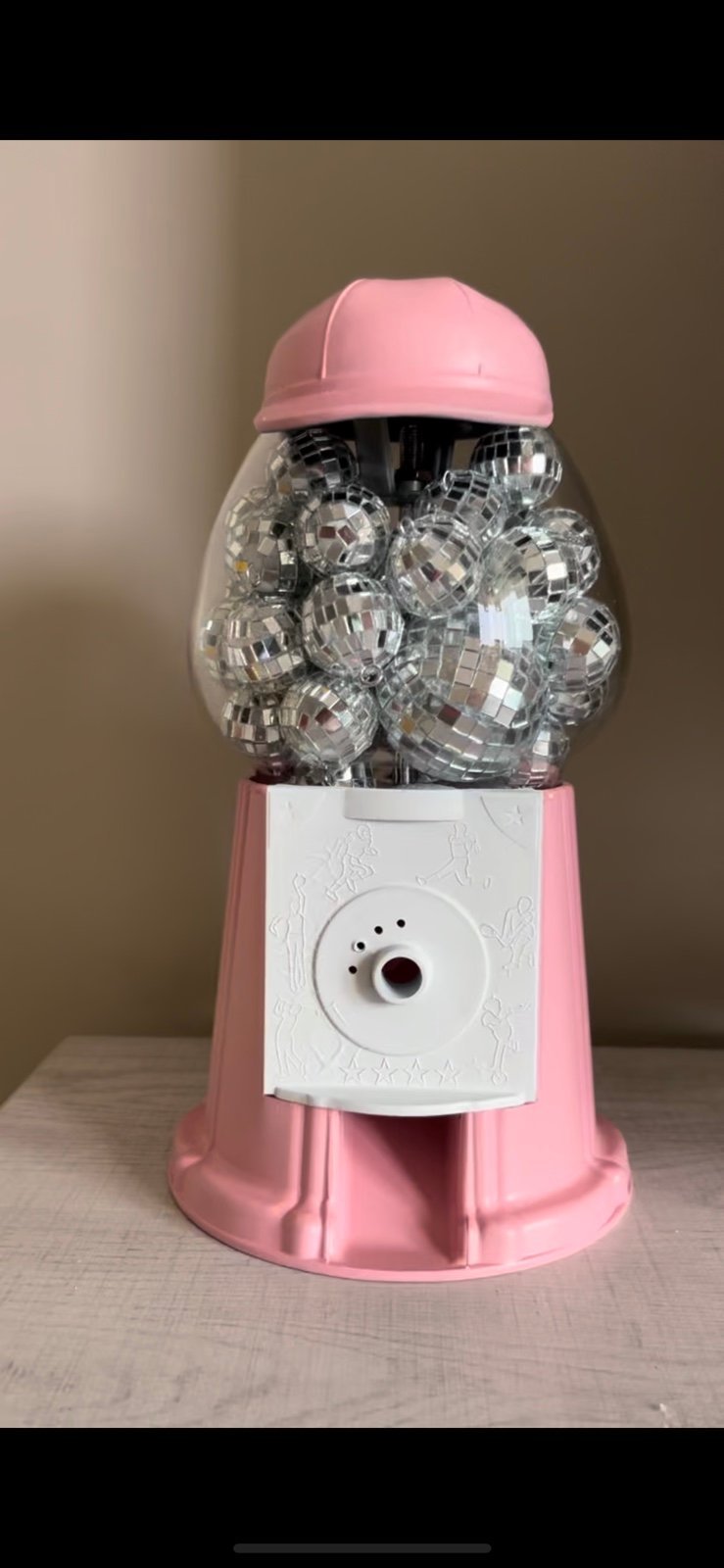 Pink Disco Ball Gumball Machine
