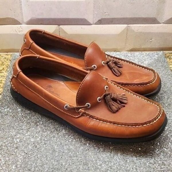 TOMMY BAHAMA Leather Tassel Loafers - Size 10M