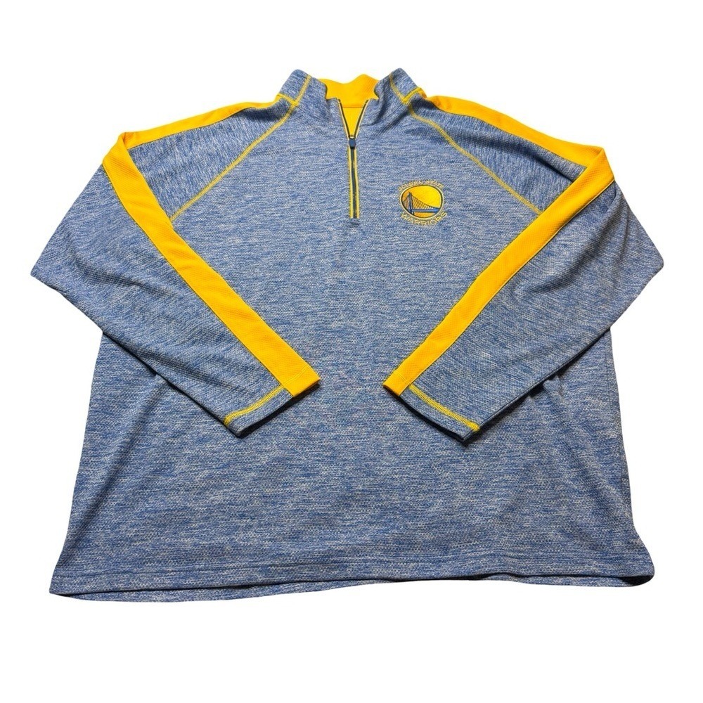 Golden State Warriors Antigua Blue/Gold ¼ Zip Pullover Men's XXL