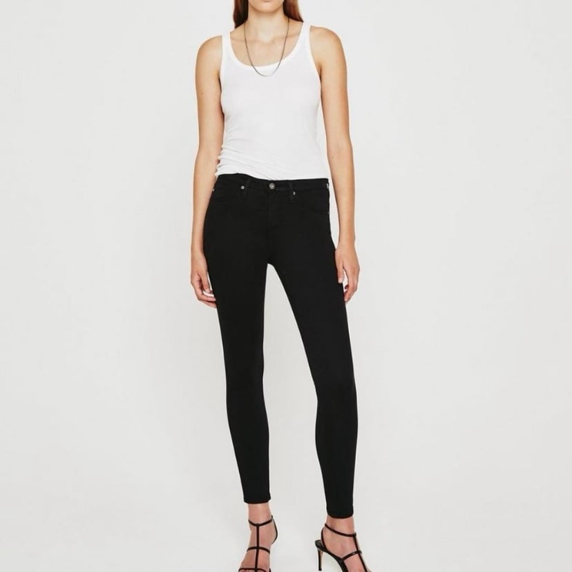 AG Adriano Goldschmied Stevie Black Ankle Pants