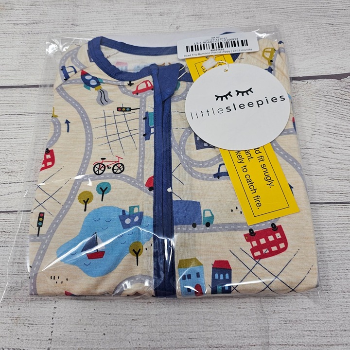 NIB Little Sleepies Road Trip Zippy Size 12-18 months