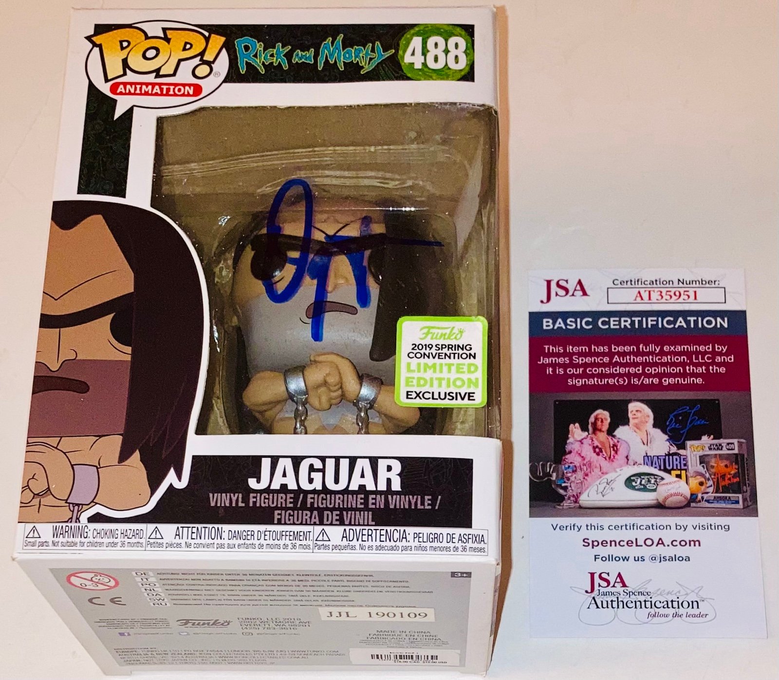 DANNY TREJO SIGNED AUTOGRAPHED RICK & MORTY FUNKO POP #488 JAGUAR JSA COA RARE!