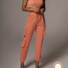 JLUXLABEL crop top and cargo jogger set