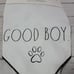 Rae Dunn White and Black Good Boy and Woof 2 Pack Bandanas Size Large/XL