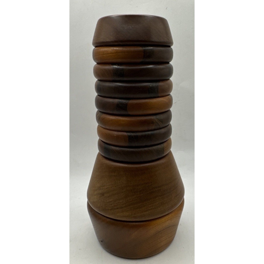David L Collier Handmade Wood Ring Liquid Oil Kaleidoscope Signed 1998 Signed