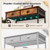 Space Saving Home Computer Desk w/2 Fabric Drawers 4 Hanging Hooks & Metal Frame
