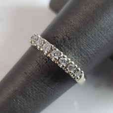 Womens Vintage Estate 14K White Gold Diamond Ring 2.8g E6194