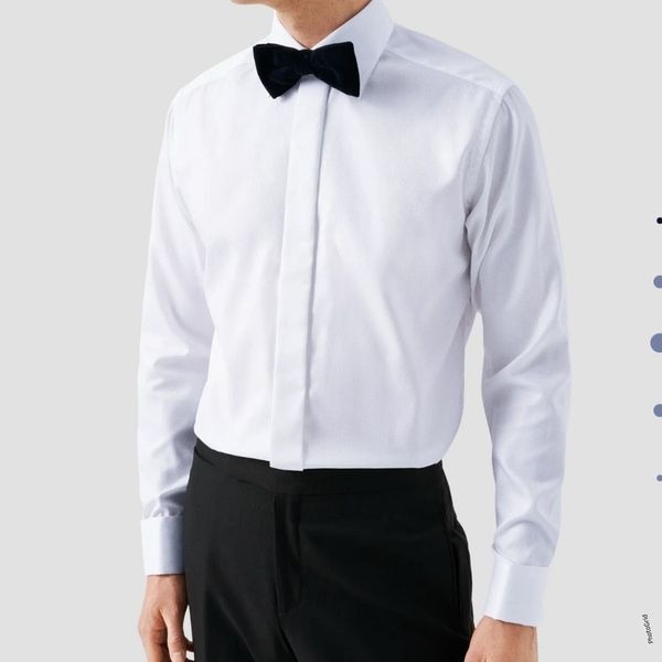 Eton White Tuxedo Dress Shirt Button Down Contemporary Fit 16.5