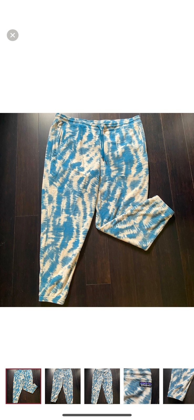 PATAGONIA WOMENS MICRO D FLEECE JOGGERS IN WAVY BLUE SZ XXL NWT