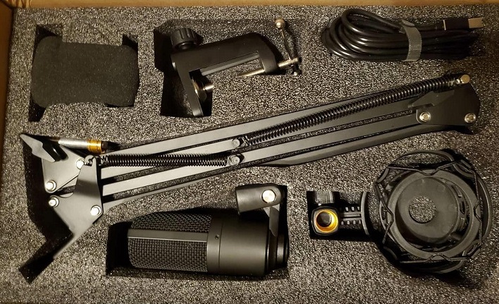 New Studio Condenser USB Microphone Computer PC Microphone Kit with Adjustable
