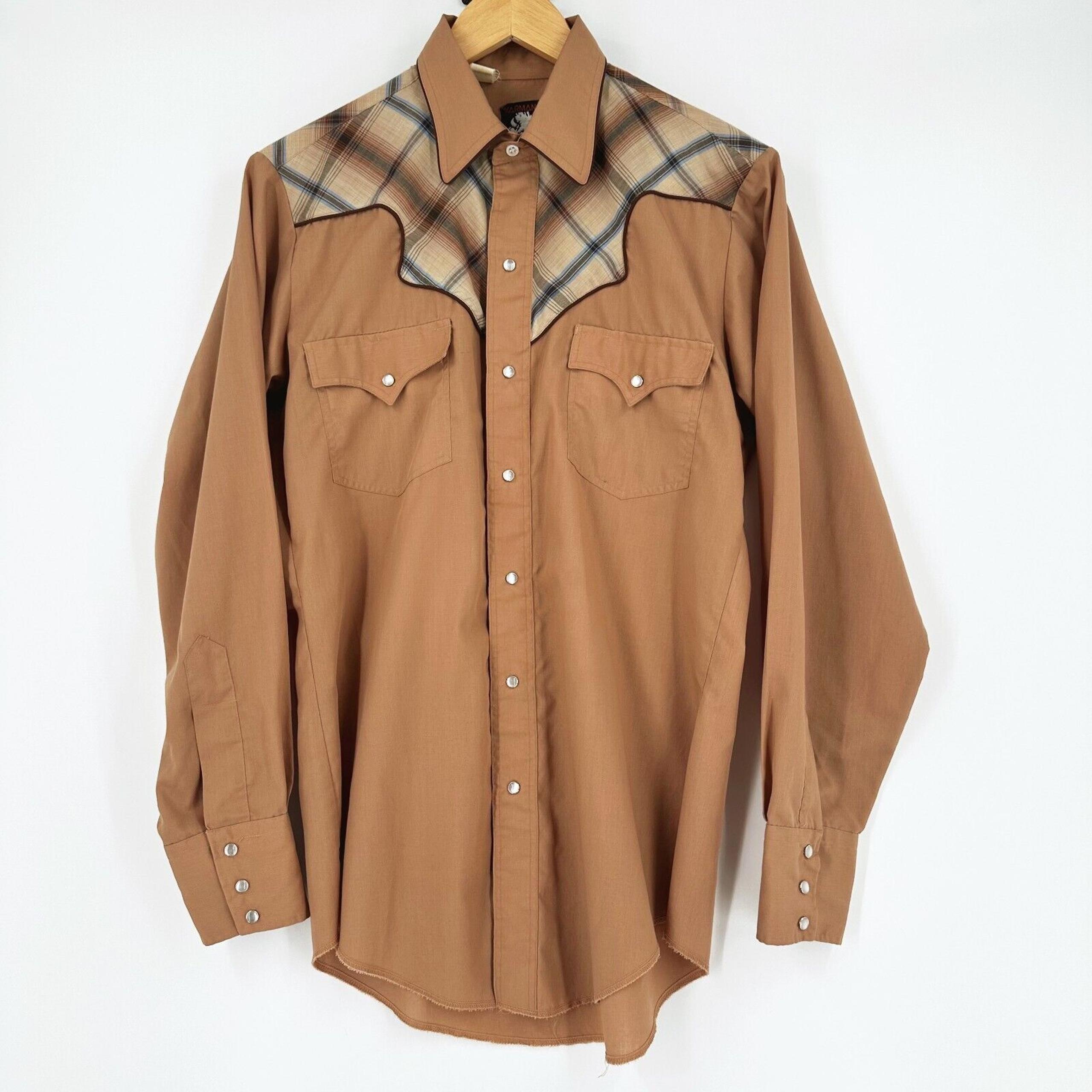 Vintage Karman Button Up Shirt (No Size) Medium Cowboy Western Ranch Rockabilly