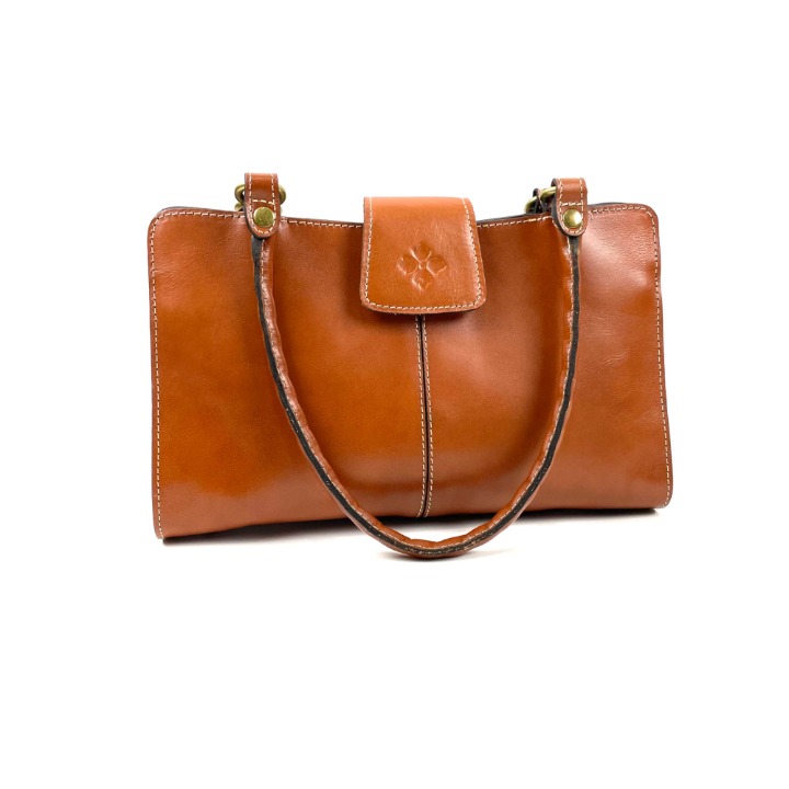Patricia Nash Designs Womens Heritage Rienzo Leather Satchel Brown Shoulder Bag